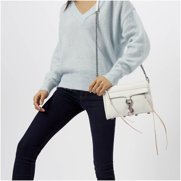 Rebecca Minkoff Women's Mini Mac Cross Body Bag - Bianco - Picture 3 of 13